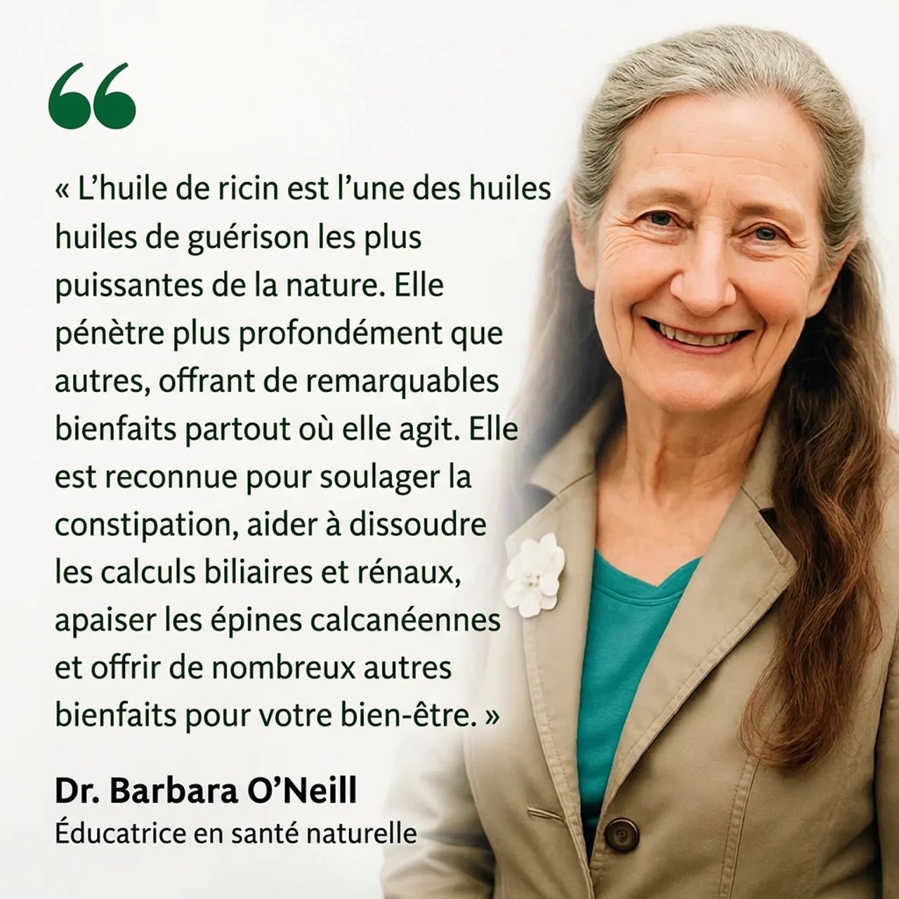 Témoignage docteure Barbara huile de ricin